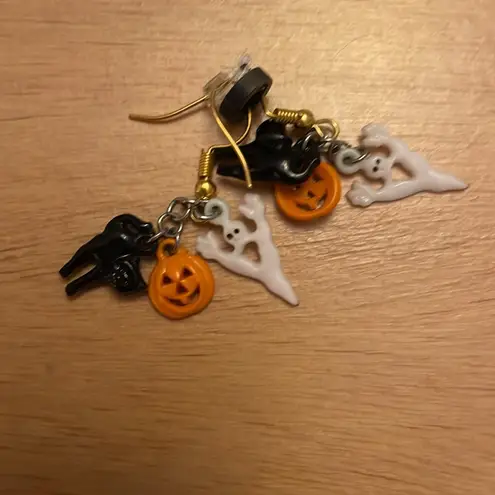 Womens Halloween πGhost π» Black Cat πββ¬ and Pumpkin π Earrings
