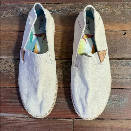 Olukai Kaula Pa'a Kapa Espadrille Cream Slip