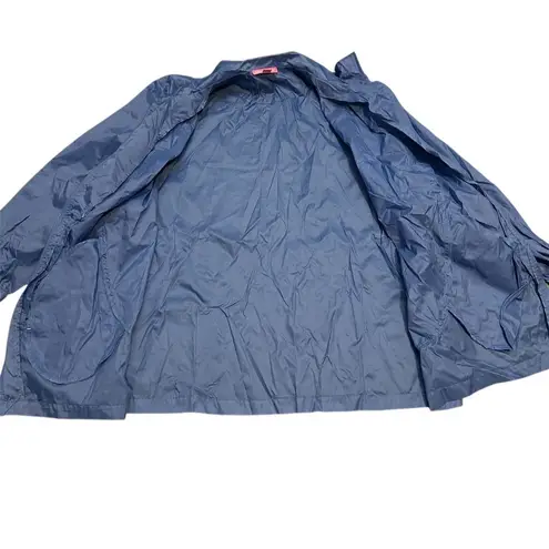 Woman Within 3XL Blue Windbreaker Jacket Plus Size Mid-Length Casual