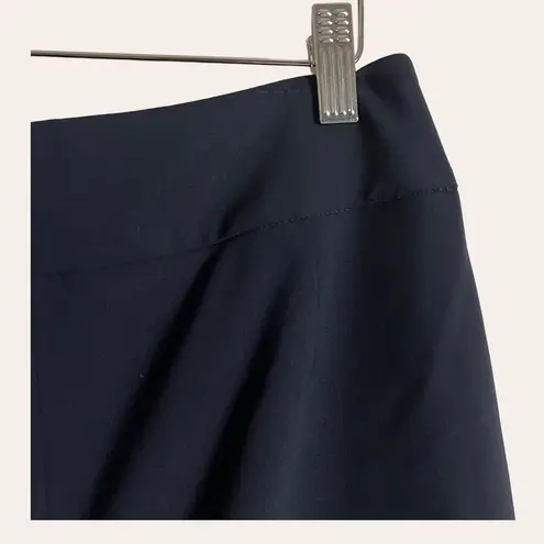 Hugo Boss BOSS Solid Navy Blue Virgin Wool A-Line Pencil Skirt Size 8