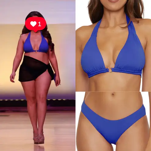 BECCA by Rebecca virtue Blue Bikini- Becca Swim