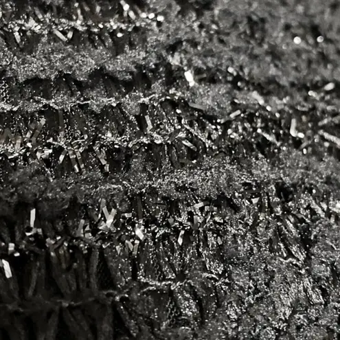 Religion Black Metallic Tweed Knit Straight High Waist Cargo Trousers Pants Sz M