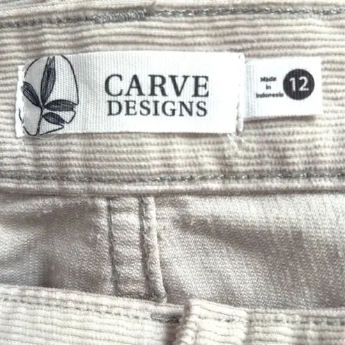 Carve Designs Oahu 4 Inch Corduroy Shorts Gray Size 12 NEW