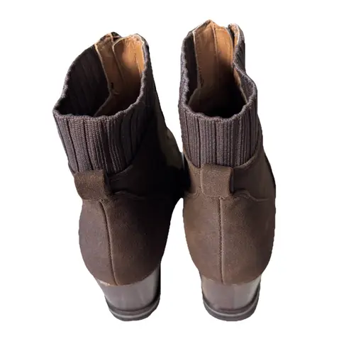 Yellow Box Corado Wedge Brown Ankle Booties with zipper closure in front 7.5 - Image 6