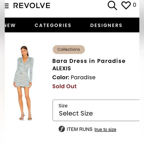 Alexis Bara Mini Dress size Medium