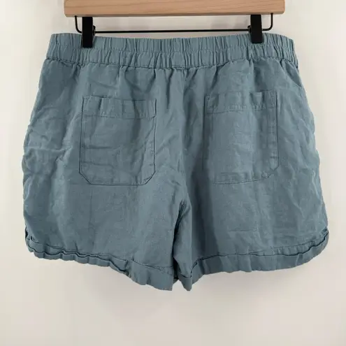 Pact Shorts Size Large Blue The Harbour Tabbed Organic Cotton Hemp Blend Lake