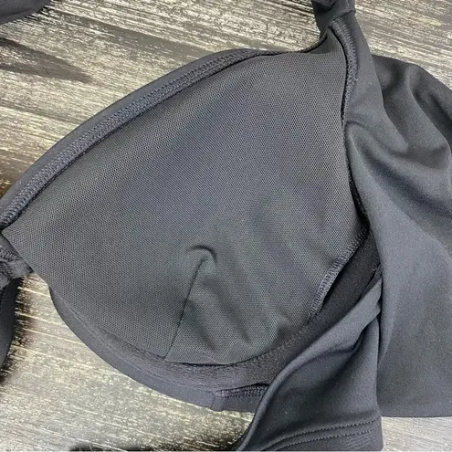 Athleta  Black Wrap Halter Bikini Tie Top 36 B/C