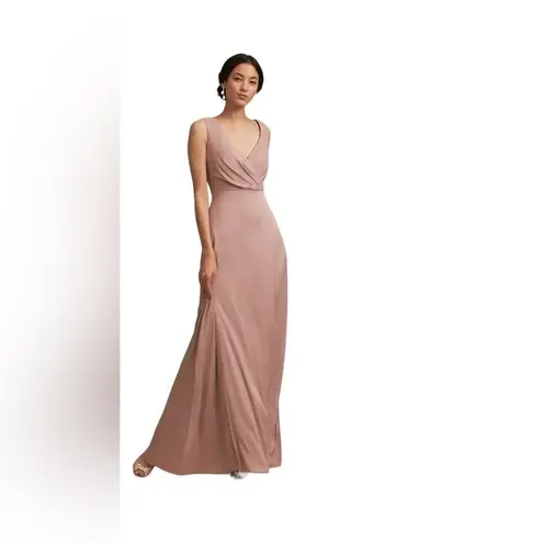 BHLDN Donna Morgan Collaboration NEW Size 8 Sabine Blush Satin Formal Gown NWT
