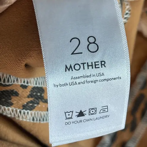 MOTHER Denim The Side Splitter Mini Skirt Leopard Hit The Spot Size 28 Indie