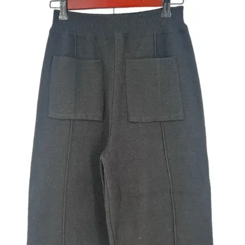 Fineapple Knit Black Barrell‎ Hi Rise Pants Small Stretch Witchy Goth crop