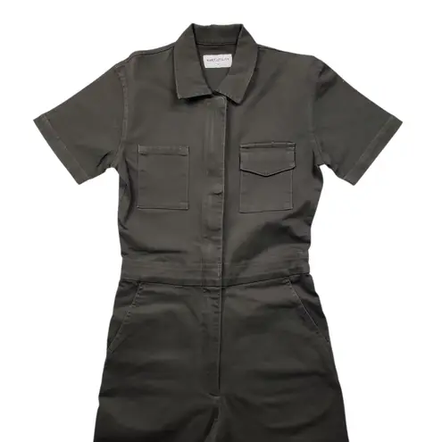 Rivet Utility Worker Jumpsuit Womens Small Green Short Sleeve Stretch Coveralls