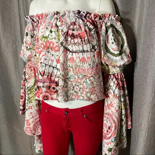 Live 4 Truth Floral Bell Sleeves Colorful Crop Top