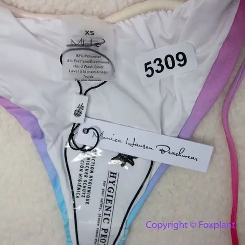NEW Monica Hensen Beachwear MHB miami vice string bikini bottom, size XS Pink