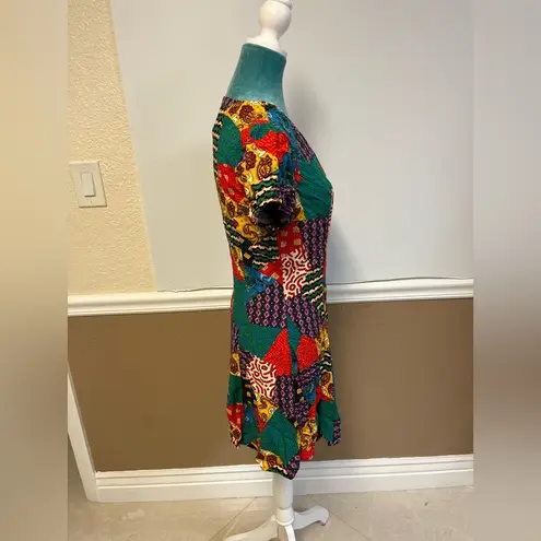Dangerfield Women’s Multicolor Patchwork Mini Dress Size 8 Vintage