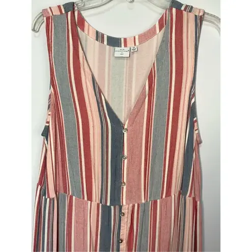 New directions, curvy tank top, midi dress size one 1X Red