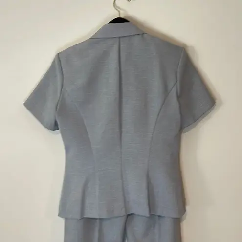 Scarlett 2 pc Vintage Suit. Woman’s Size 5/6 Light Gray. Embroidery on Jacket