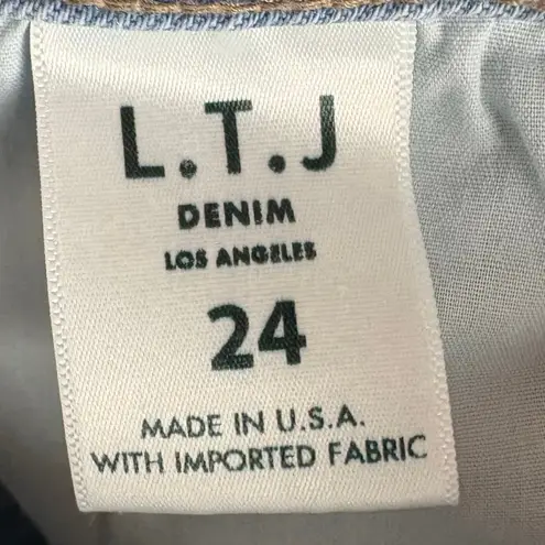 Letter To Juliet Womens Sicily Scissor Cut Jeans Cropped Flare Mid Rise Size 24 Blue