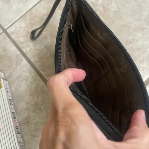 b.o.c. Wristlet Wallet Brown Black Faux Leather Cute Small Purse Clutch Bag Brown