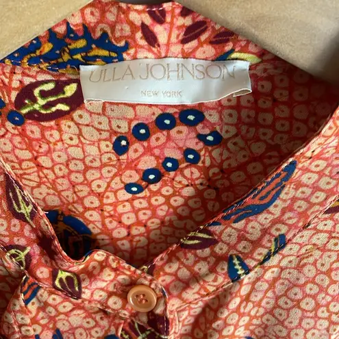 Ulla Johnson Ashlyn Printed Silk Blouse Cherry Blossom