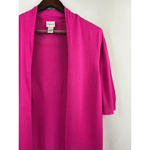 Women’s Chico’s 2XL Magenta 3 Quater Length Sleeve Sweater Pink Size undefined