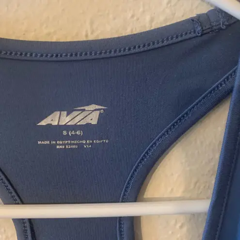 Avia Blue Ruched Sleeveless Tank Top