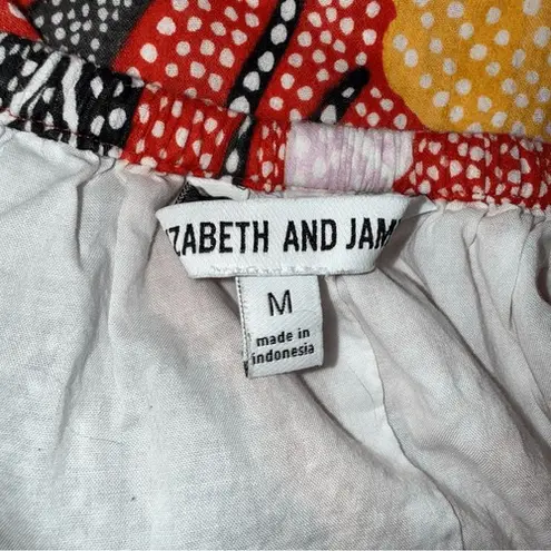 Elizabeth and James Marika Garden Dress Multicolor Floral Belted Dress EUC M