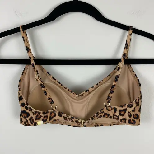 Summersalt Wanderlust Bikini Top Leopard Brown Women’s Size 2 Swim Cheetah Beach