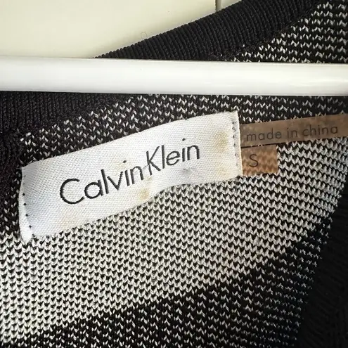 Calvin Klein  Black and White Body con Dress size Small EUC