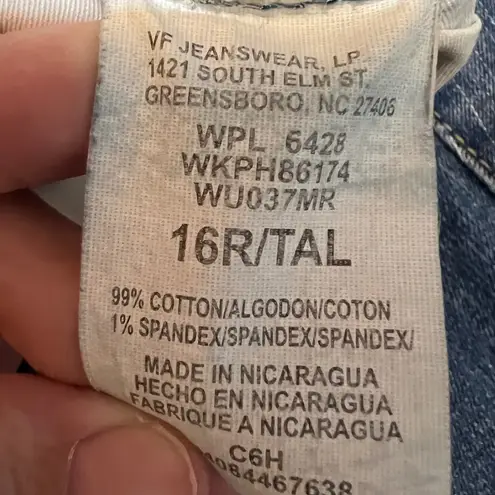 Aura Wrangler Blue Jeans Womens 16R Bootcut Denim Classic Casual Everyday