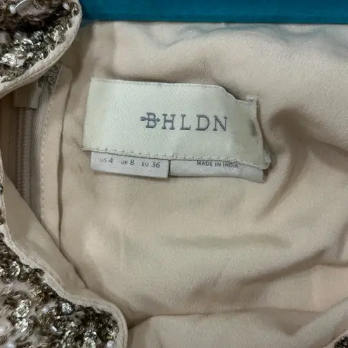 BHLDN Avery Maxi Dress, Oyster Champagne Color, Size 4