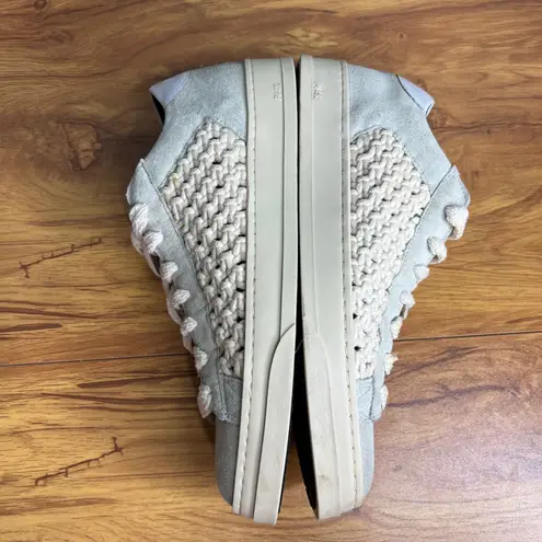 P448 Jack Macrame Lace Up Sneakers Womoens Size 39 EU 8.5 - 9 US Gray Ecru - Image 7