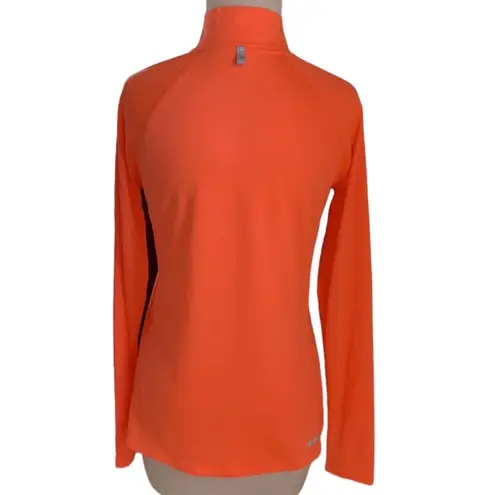 Danskin  Orange Long sleeve, 1/4 Zip, Athletic Top with Thumbholes.