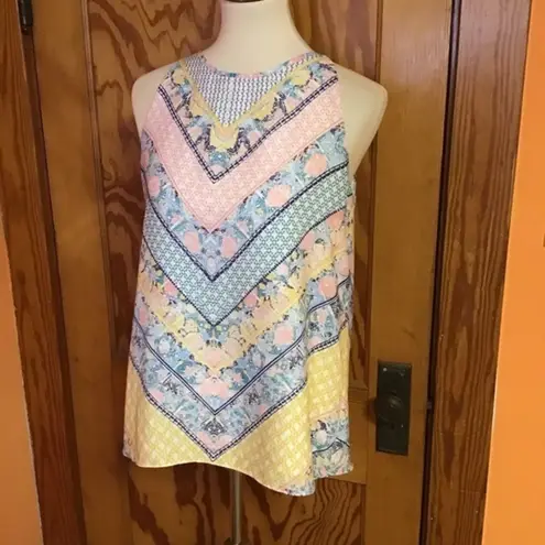 Anthropologie pastel chevron dressy tank top