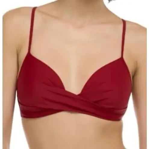 Body Glove Kerry Twist Front Bikini Top Size L Cranberry New With Tags