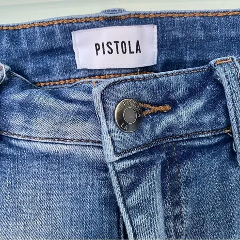 Pistola Revolve Blue Distressed High Rise Jeans