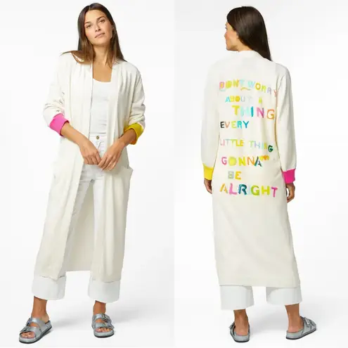 Kerri Rosenthal Women’s Poppy Be Alright Duster Cardigan Sweater in Cream L Size L