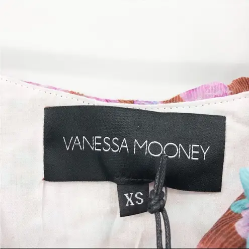 Vanessa Mooney The Joelyn Mini Dress Brown Floral Ruffle Off The Shoulder NEW