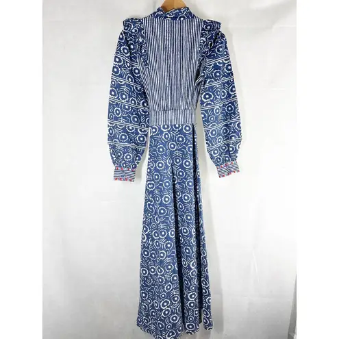 Sézane Sezane Georgina Maxi Dress Rayure Mix Blue Size US 6