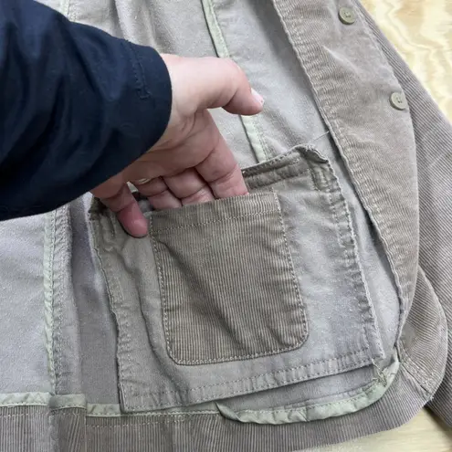 J Crew Corduroy Y2K Blazer Jacket Women's Small Beige Tan Preppy Stretch Boho