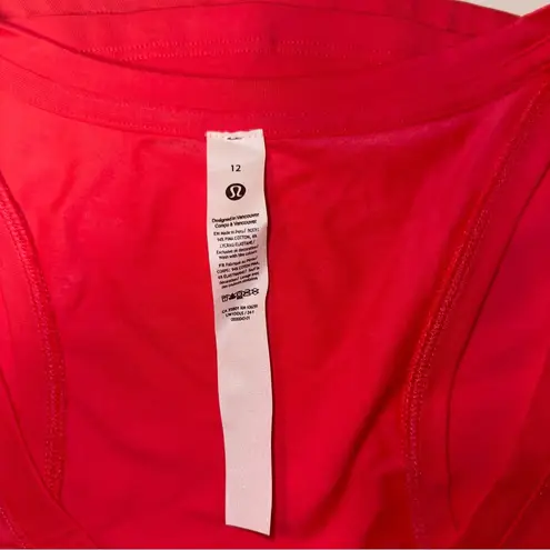 Lululemon  Love Tank, Glaze Pink, Size 12