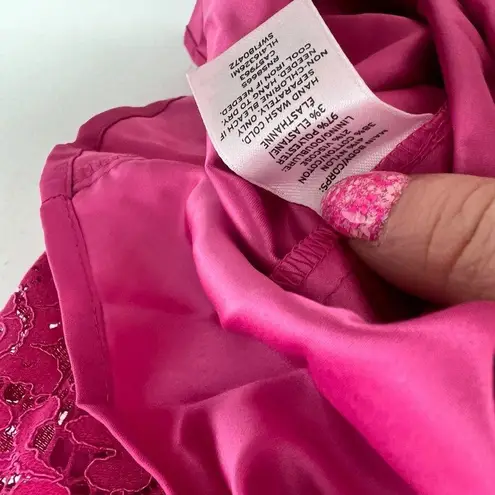 Chelsea28 NWT Nordstrom Lace Flounce Hem Midi Dress Magenta Pink Size 2 NEW