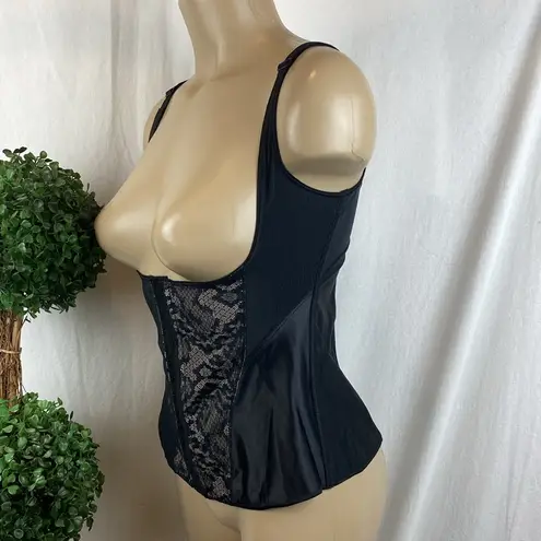 Chantelle Black Longline Bustier Corset Sleeveless under bust Shaper M