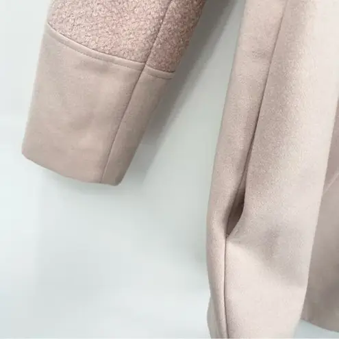 Cupcakes And Cashmere Coat Size Medium Mid Length Collarless Dusty Pink