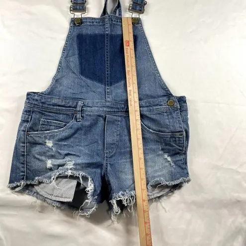 BLANK NYC  Jean Short Overalls Bunch of Five size 28 raw cut hem distressed