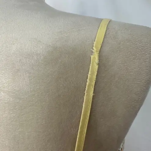 Vintage LULY K New York Floral‎ Sun Dress Pastel Yellow Garden Party Women Large White - Image 6