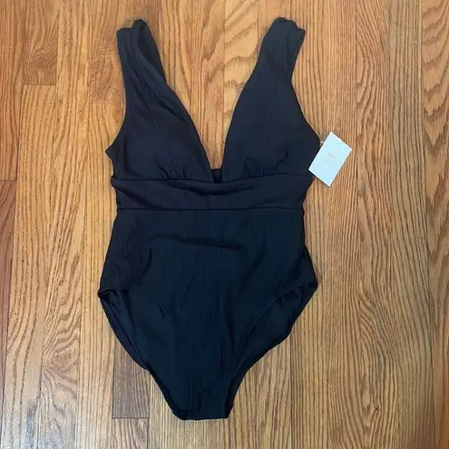 ANDIE Swim The Mykonos Rib One Piece LT Swimsuit Black size XS Tall NWT
