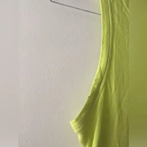 SKIMS Soft Lounge Cotton Rib Tank Dress in Daffodil Yellow Size Medium