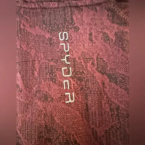 Spyder  Pullover Women's medium Camo Print 1/4 Zip Plum Black