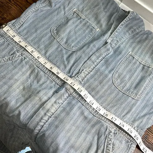 Vintage Denim coveralls vintage striped denim overalls, herringbone denim chore Blue Size XL