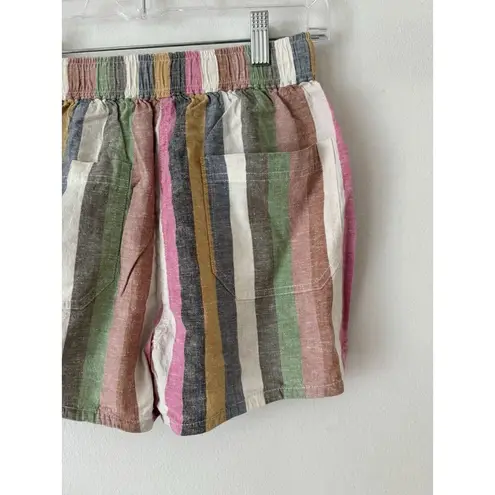 Marine layer NWT Bold Stripe Hemp Tencel Pull On Beach Shorts Size XS